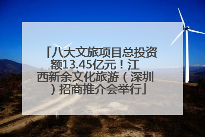 八大文旅项目总投资额13.45亿元！江西新余文化旅游（深圳）招商推介会举行